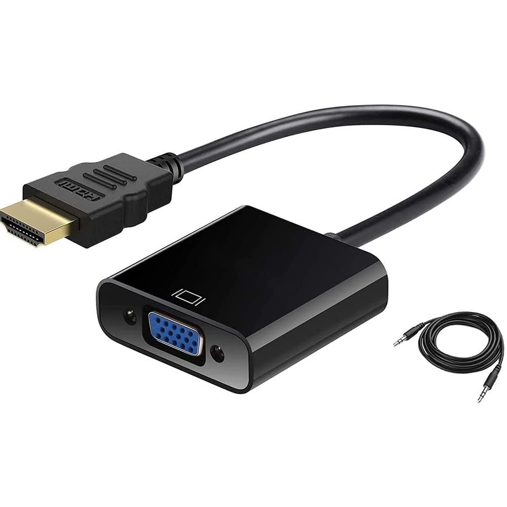 Sounce HDMI to VGA Gold Plated High-Speed 1080P Active HDTV HDMI to VGA Adapter Converter Male to Female with Audio and