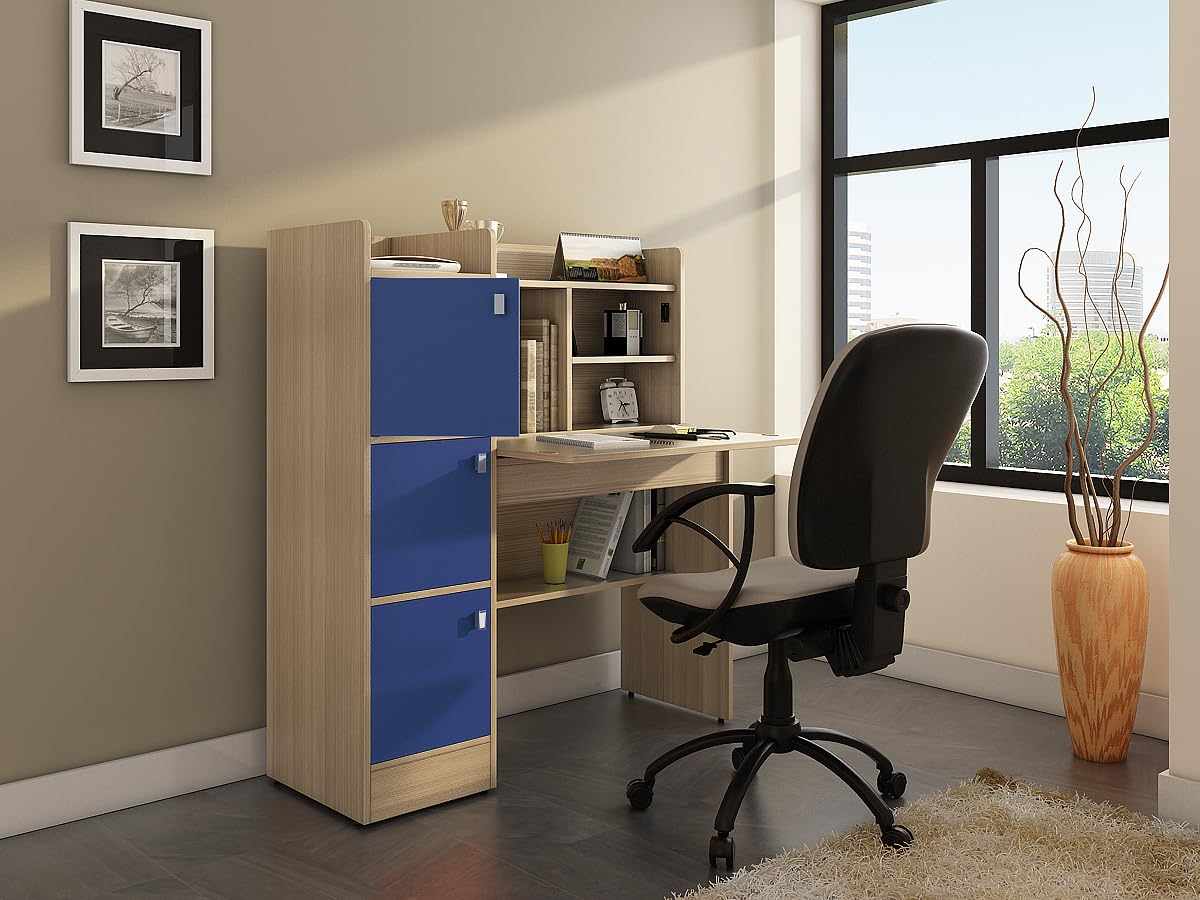 Spacewood Study Table | 3 Year Warranty | Coral|Study Desk with Book Shelf, Office Table, Study Table for Adults, Table