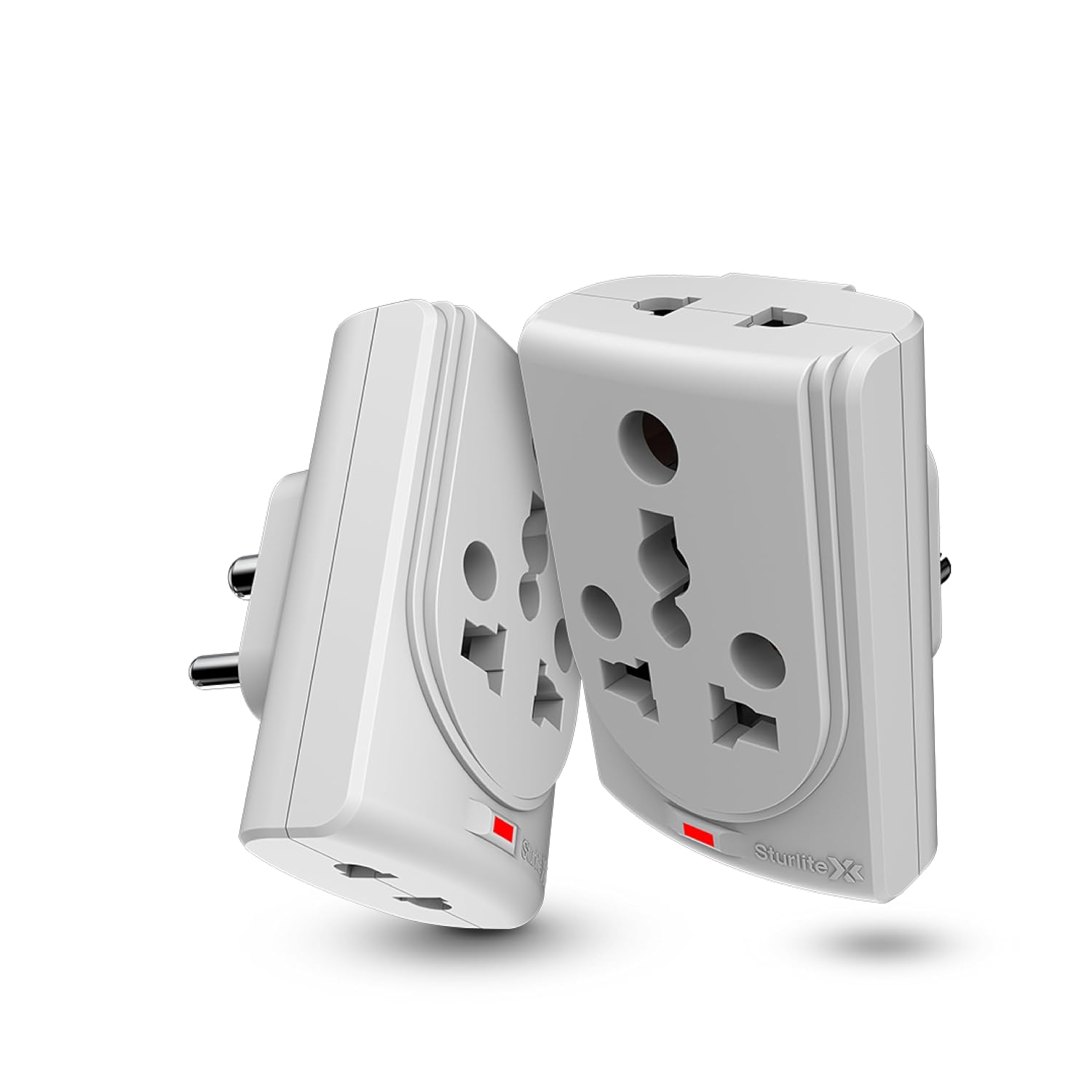 Sturlite Konvert Multiplug| 6-16 Amp| 2-Pin & 3-Pin Socket| Universal AC Travel Adapter| Premium Polycarbonate Body Sock