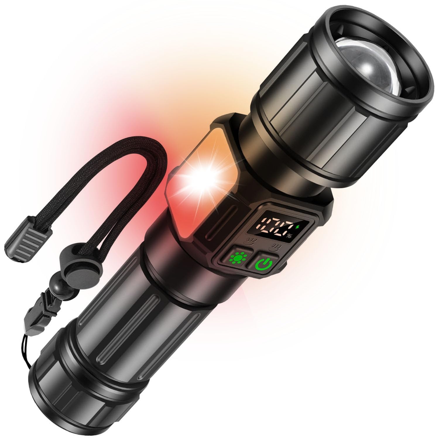 Svoko Torch Light High Power Rechargeable, IP67 Waterproof Led Charging Flashlight High Beam 2km Long Range with 9 Light