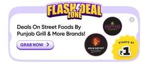Swiggy Dineout: Flash Sale - Street Food Deals Starting at Just Rs. 1