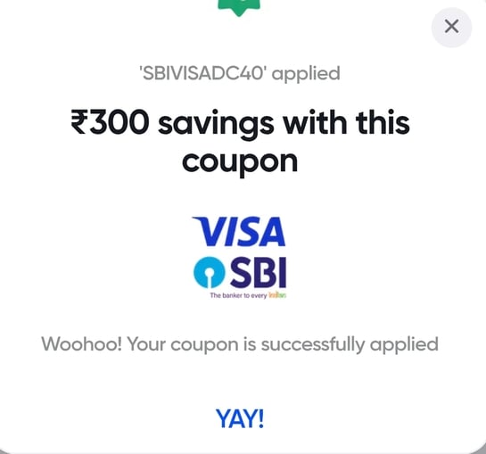 Swiggy Instamart x SBI Selected Visa DC - Get 40% upto Rs 300 on Min Order Rs 400