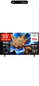 T6D 138.71 cm (55 inch) QLED Ultra HD (4K) Smart Google TV 2026 Edition with HDR10+ Dolby Vision- Atmos 28W HVA Panel TC