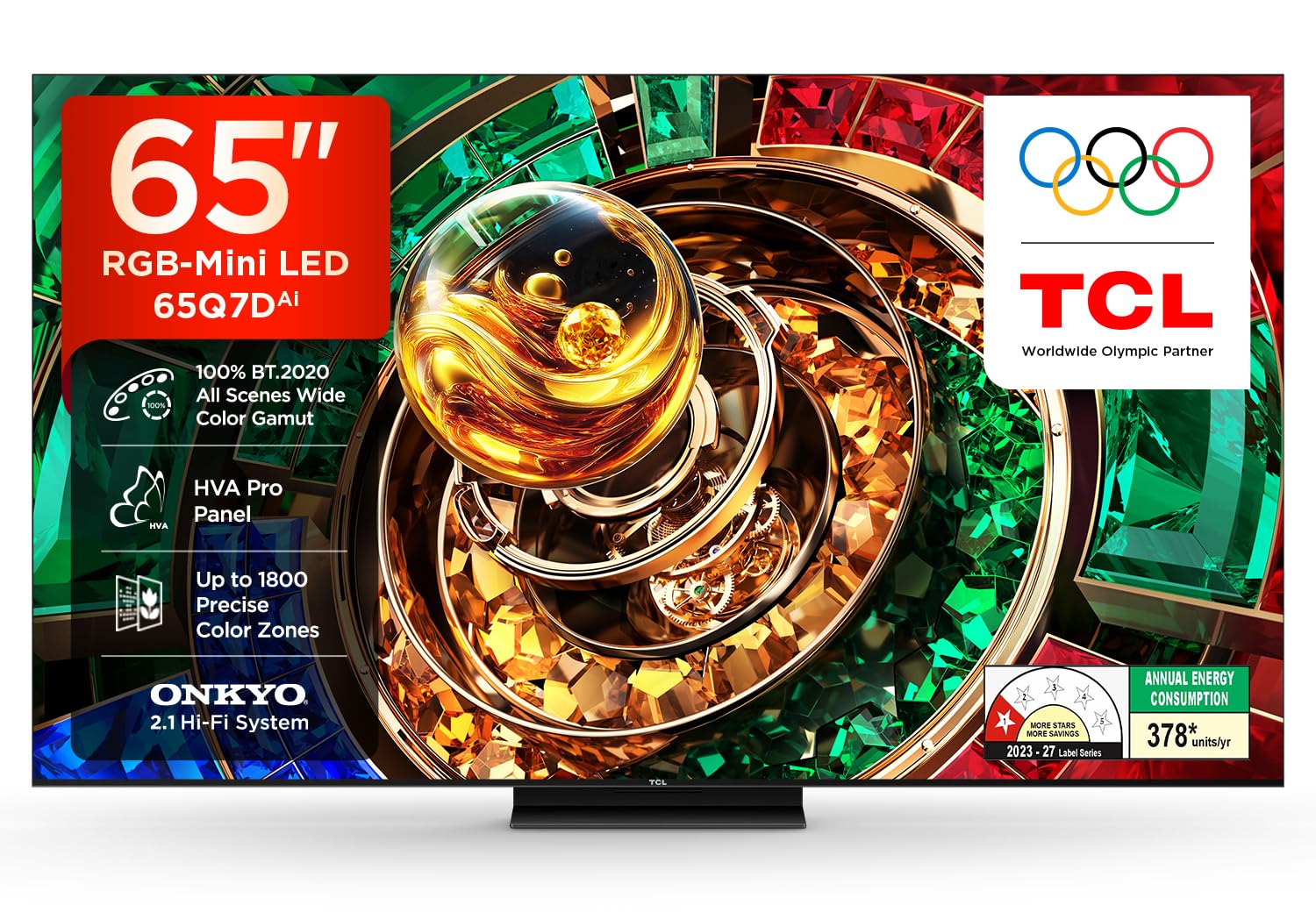 TCL 164 cm (65 inches) 4K UHD RGB-MiniLED Google TV | 144Hz Refresh Rate