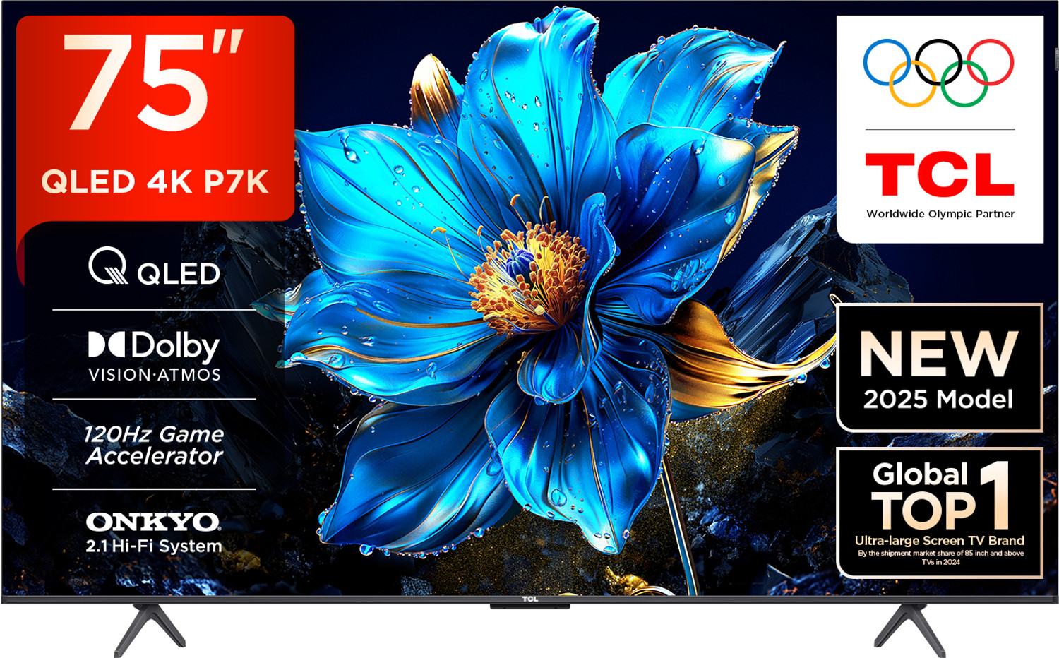 TCL P7K 189 cm (75 inch) QLED Ultra HD (4K) Smart Google TV with Dolby Vision- Atmos 35W | ONKYO 2.1ch with Subwoofer| G