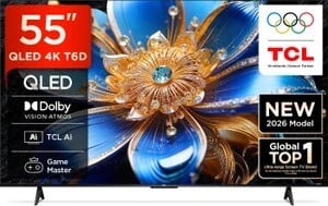 TCL T6D 138.71 cm (55 inch) QLED Ultra HD (4K) Smart Google TV