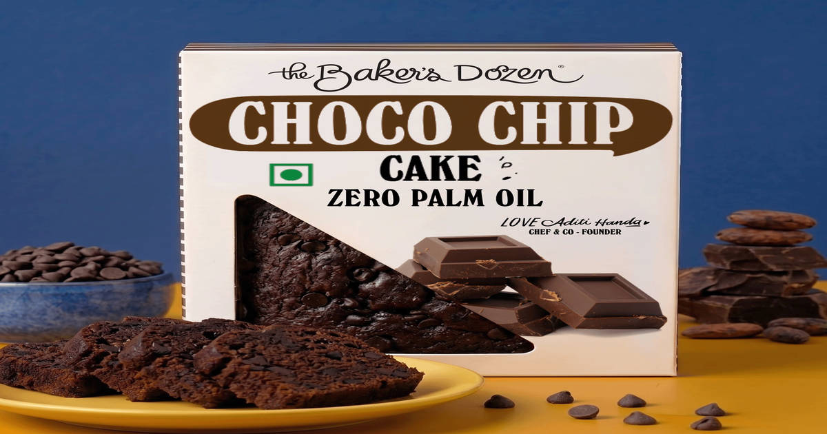The Baker's Dozen Choco Chip Cake, Eggless on Instamart - 150gm