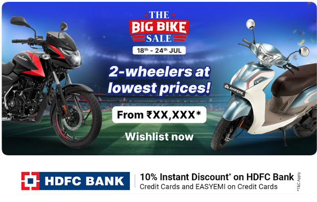 THE BIG BIKE SALE 2-wheelers at lowest prices! (18th-24th JUL)