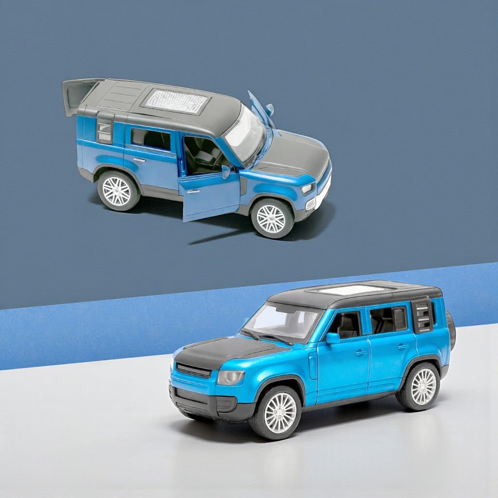 The Flyers Bay 1:32 Scale DieCast Metal Pull-Back Action Openable Doors Premium Land Rover Car Toy for Kids Realistic Mi