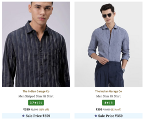 The Indian Garage shirts at Rs. 399