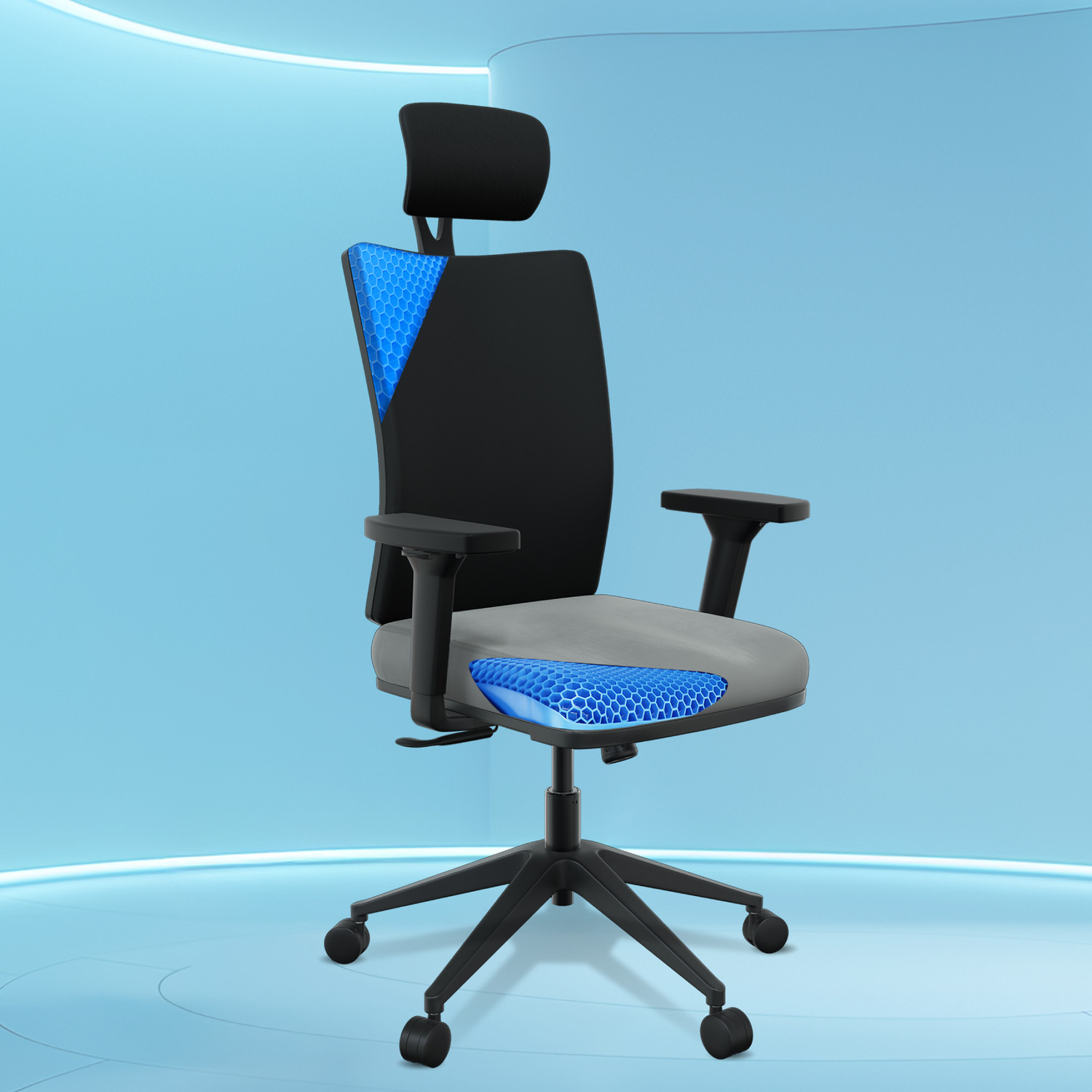The Sleep Company Onyx SmartGRID Orthopedic Office Chair | Ergonomic High-Back Desk Chair for Home & Office