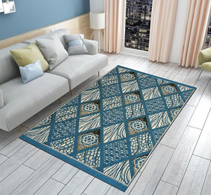 Tijane Light Blue Cotton Carpet