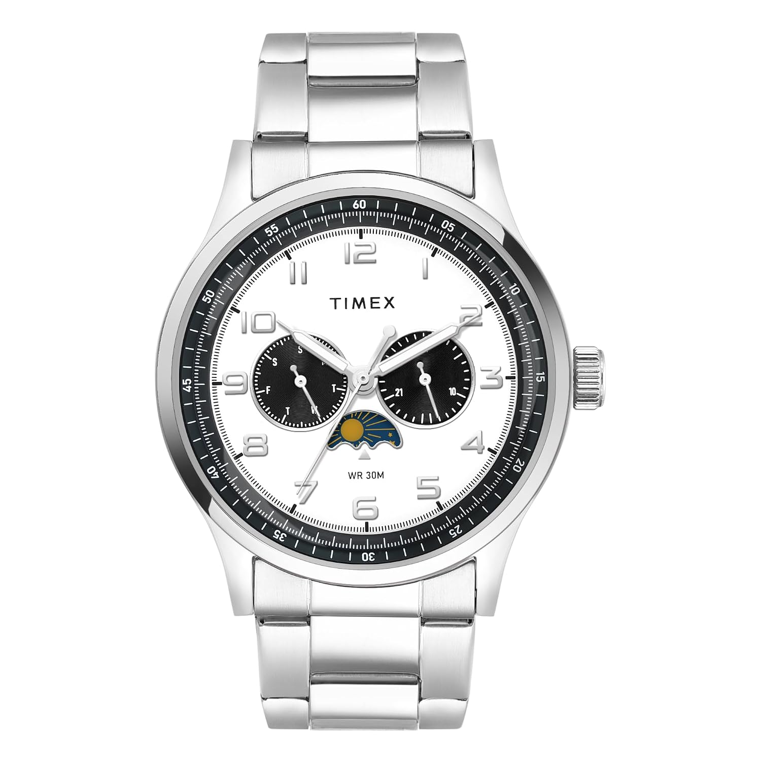 TIMEX Analog Watch for Men with Round Dial & Water Resistant Man's Wrist Watches