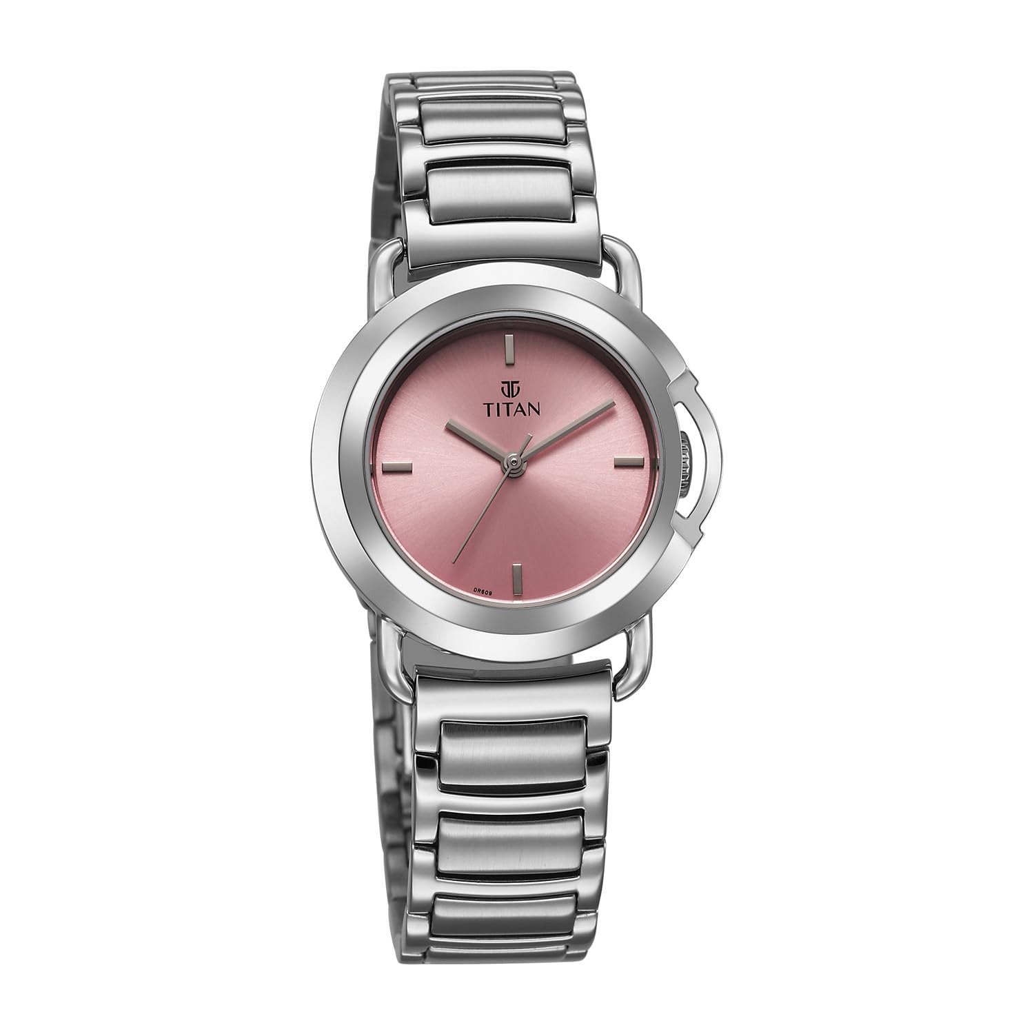 Titan Workmode Round Dial Stainless Steel Strap Watch for Women