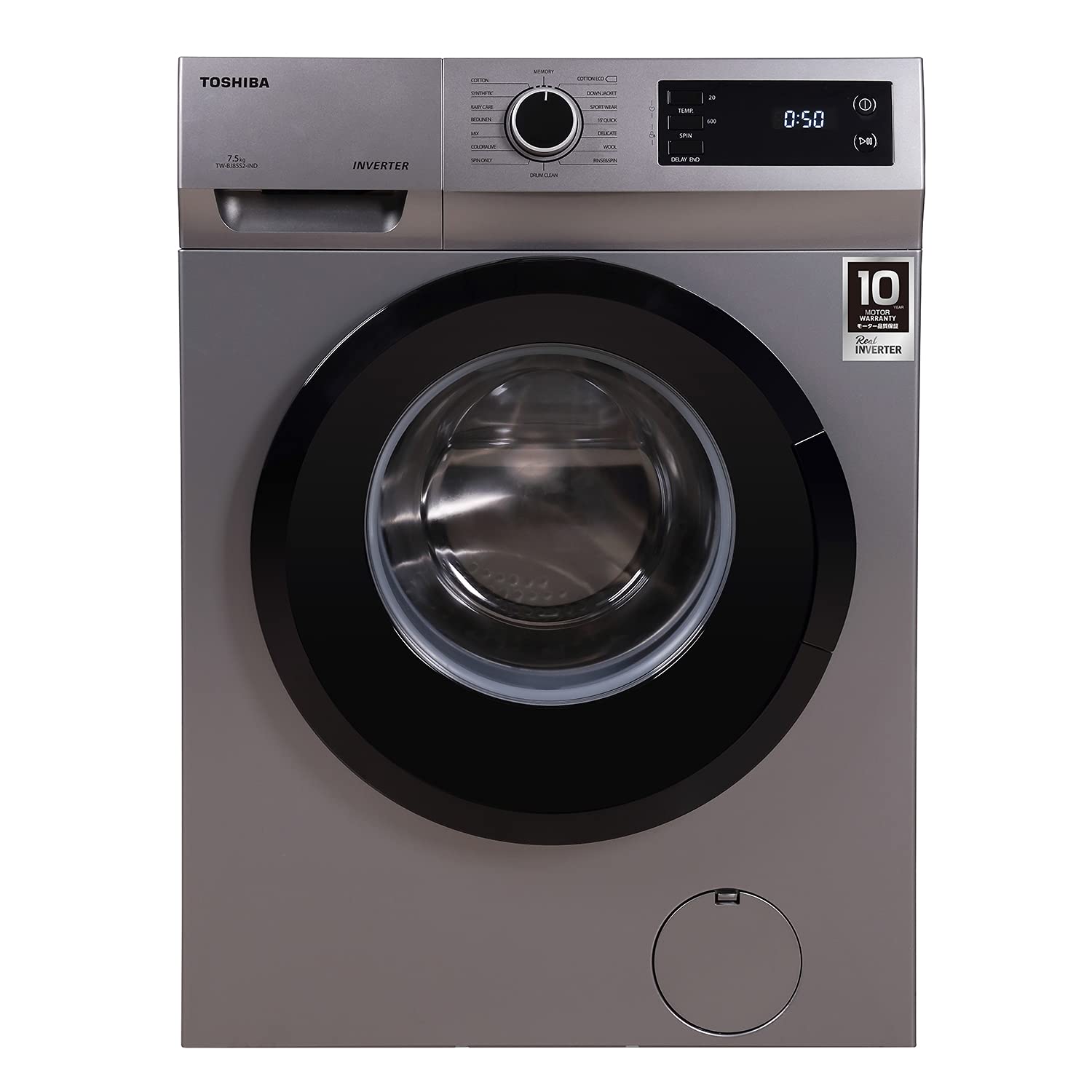TOSHIBA 7.5 Kg Inverter Fully Automatic Front Loading Washing Machine