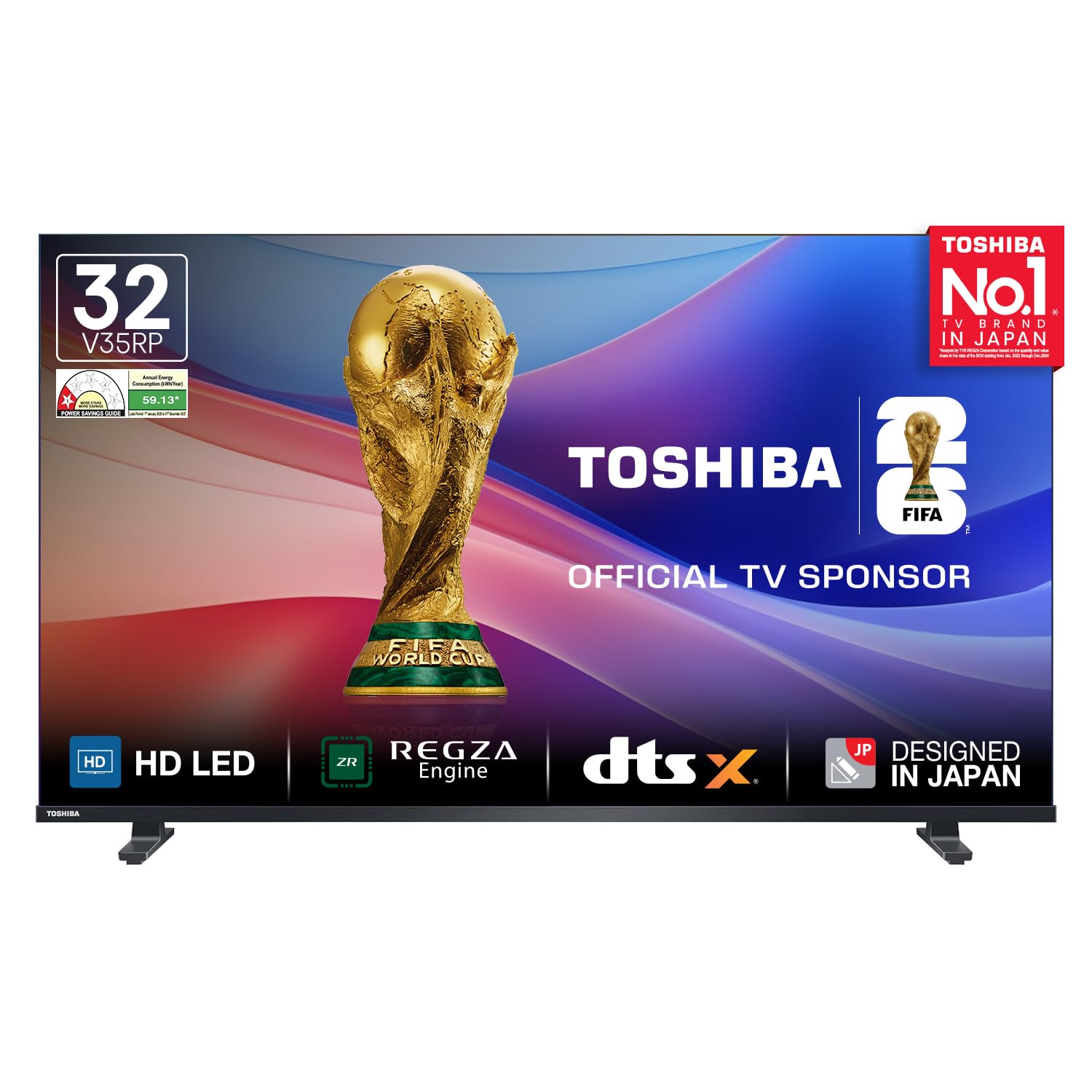 Toshiba 80 cm (32 Inches) HD Ready Smart LED TV | Dolby Audio & DTS Virtual:X | Game Mode | REGZA Engine | VIDAA OS | 32