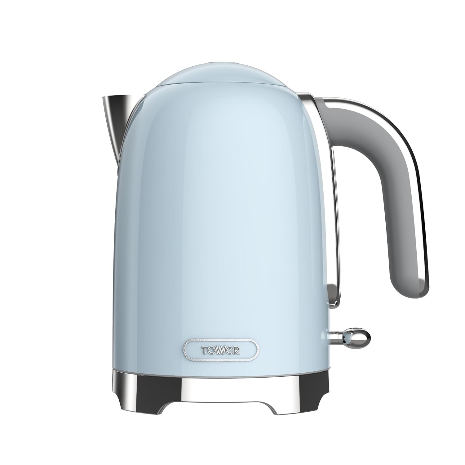 Tower Electric Kettle 1.7L Metal Body Auto Shut-Off 360&deg; Base Blue | 1.7L capacity, 1350W rapid boil
