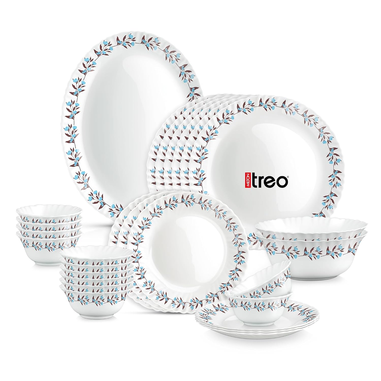 Treo by Milton Opalware Aurelia Lavelle Dinner Set of 27
