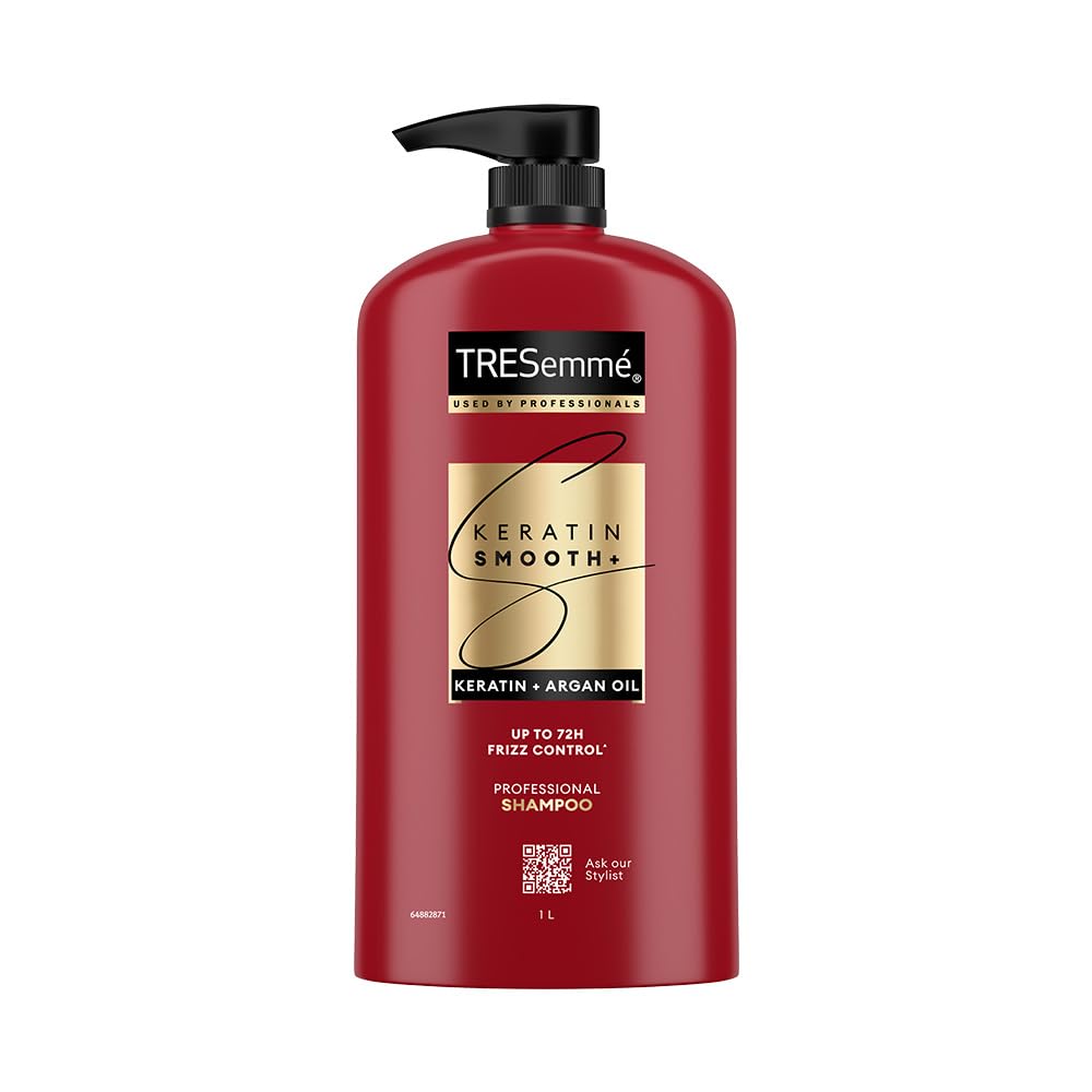 Tresemme Keratin Smooth Shampoo,With Keratin And Argan Oil For Smoother And Shinier Hair, 1 Ltr