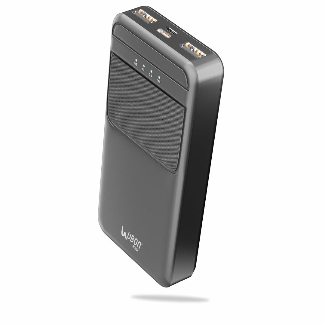 Ubon 20000 mAh 15W Fast Charging Power Bank | Multiple Ports | Smart Ic Protection | for iPhone, Android & Other Devices