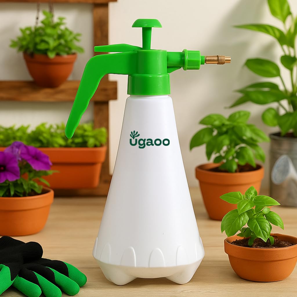 Ugaoo Pressure Spray Pump for Garden | 1L Water Sprayer with Brass Nozzle | Multipurpose Spray Pump for Watering, Fertil