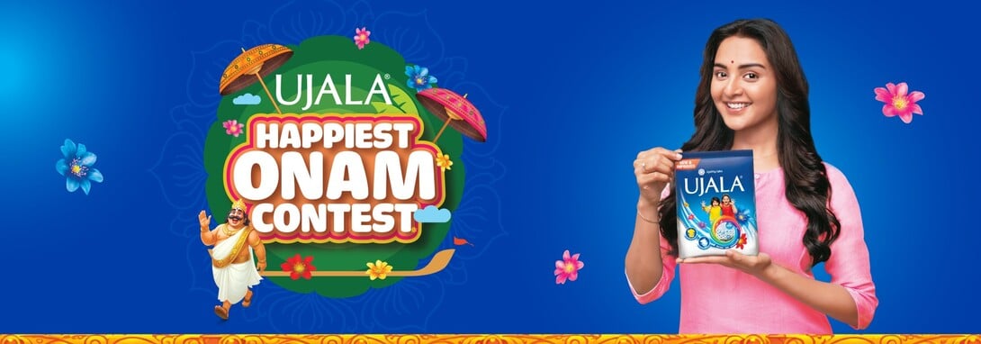 Ujala Happiest Onam contest win Cashback and chance to win Gold Coins