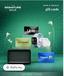 (Upcoming) Cred The signature Sale 7-12 August