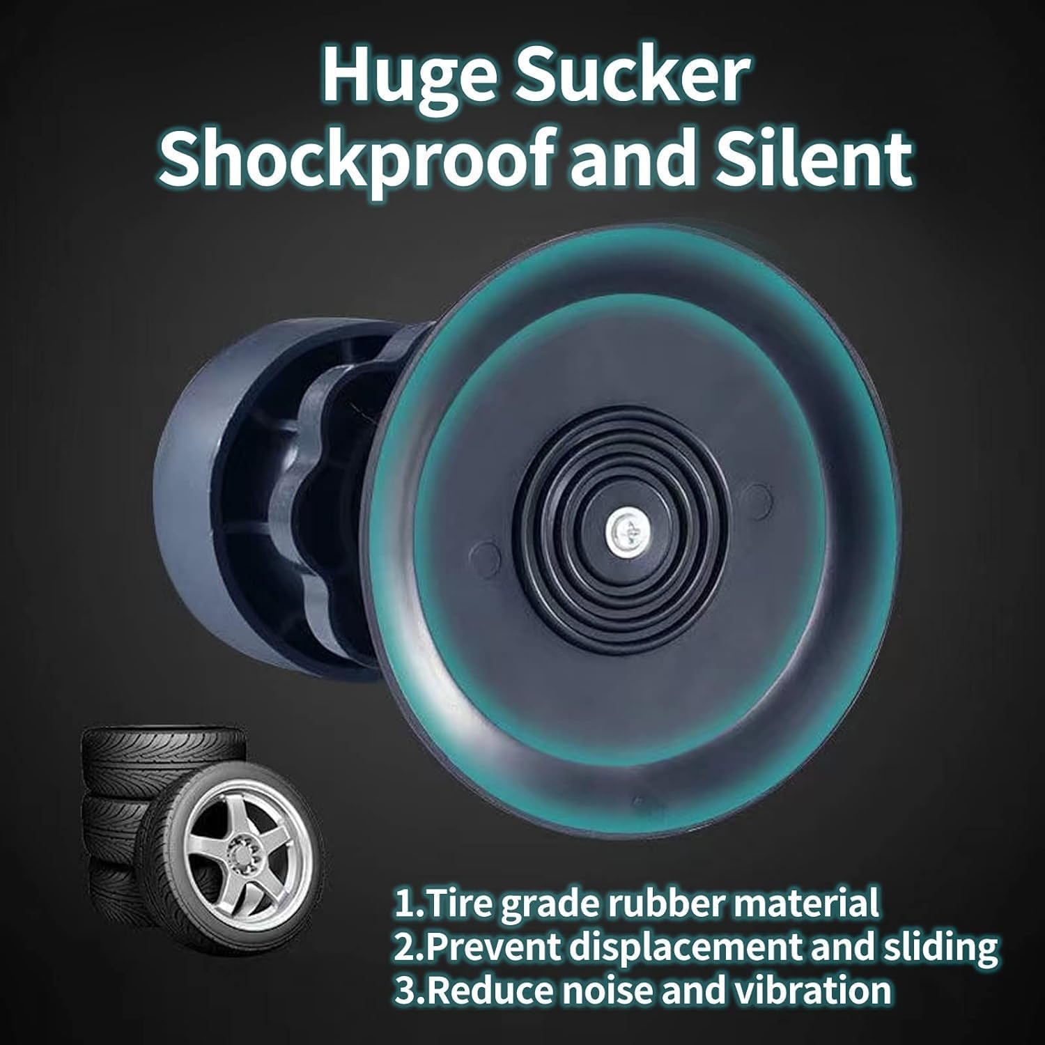 Upgraded Anti-Vibration Pads - Extra-Large Adjustable Feet for Washer, Dryer & Refrigerator - Shock Absorbing