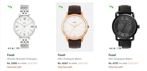 Up to 50% Off On Fossil Watch