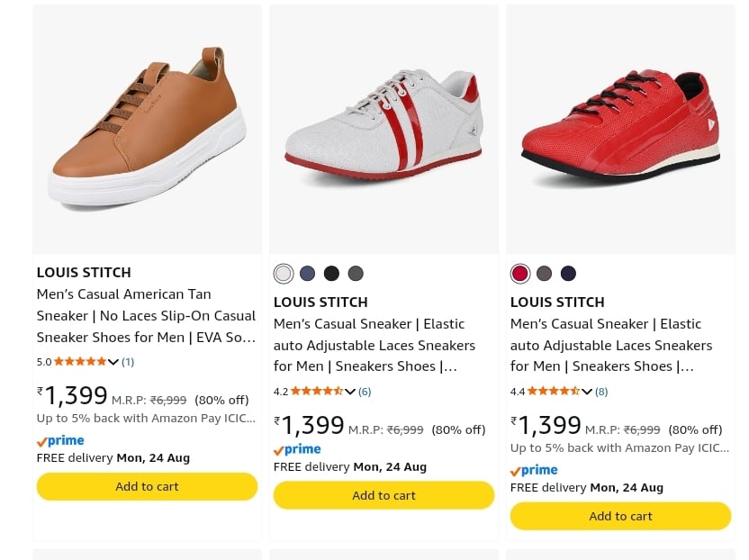 Upto 80% Off On LOUIS STITCH Shoes