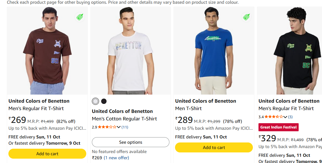 Up to 83% Off On UCB Clothing