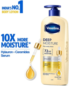 Vaseline Deep Moisture Non Sticky Body Lotion with Ceramide Hyaluron10X More (725 ml)