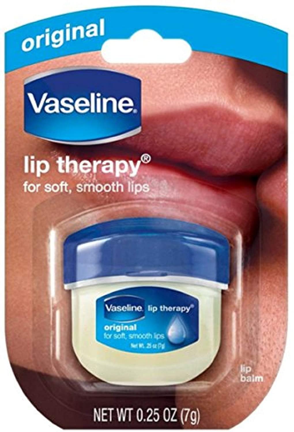 Vaseline Lip Therapy Original | Classic Balm for Soft & Smooth Finish | 72Hr Moisturization | Original Neutral Fragrance