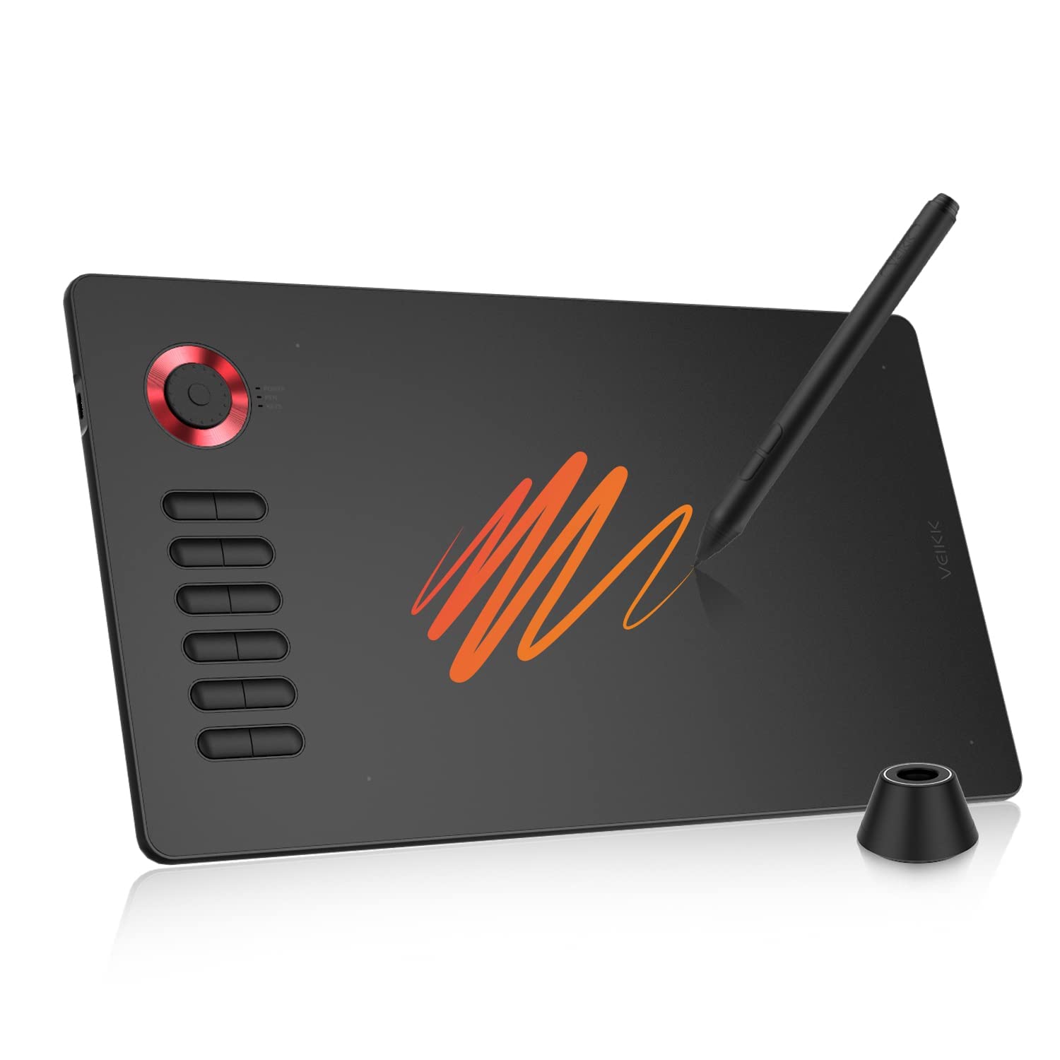 VEIKK A15PRO Graphic Drawing Pen Tablet 10 * 6 inch with 12 Hotkeys and a Quick Dial Support Windows, Mac, Linux, Tilt P
