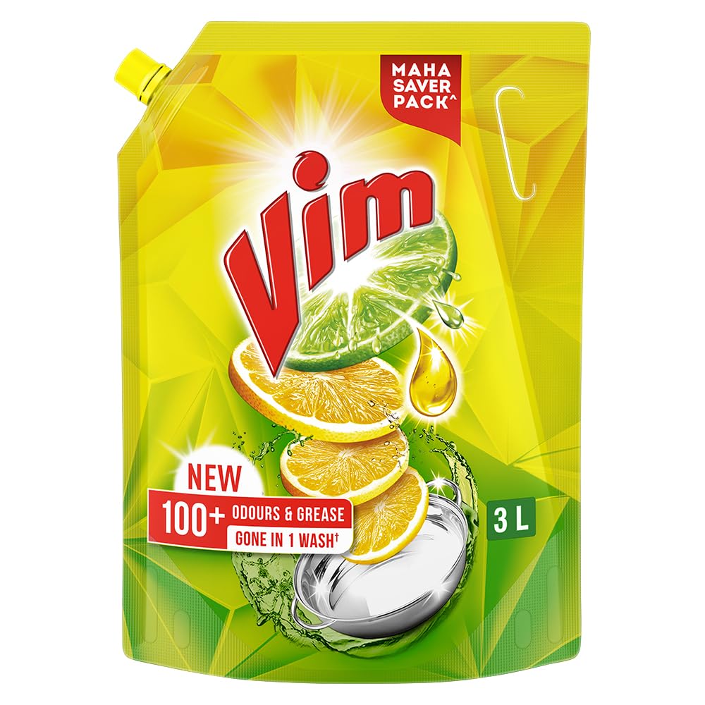 Vim Dishwash Liquid 3 L pouch (Rs. 129 / l)