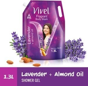 Vivel Fragrant Body Wash Lavender & Almond Oil Shower Gel, Supers