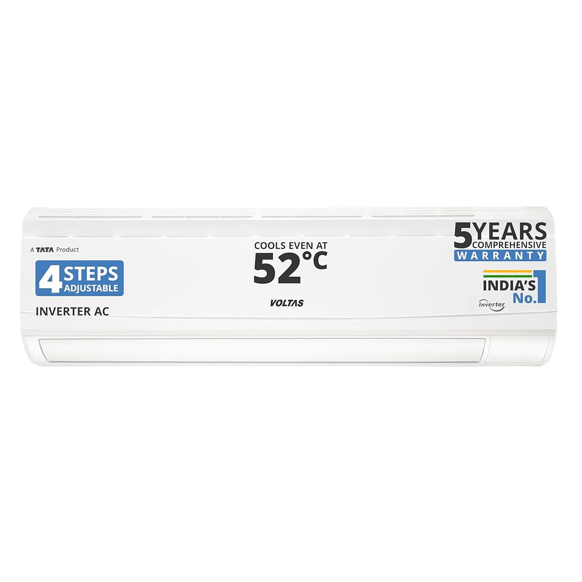 Voltas 1.5 Ton 5 Star Inverter Split AC (Copper, 4-in-1 Adjustable, 185V Vectra CAR, White)