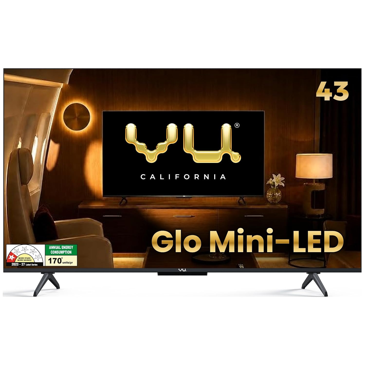 Vu California 108cm (43 inches) Glo MiniLED Google 4K TV VUGLOMINILED 2026