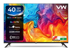 VW 100 cm (40 inches) Smartchoice Frameless Series HD Ready QLED TV VW40S1