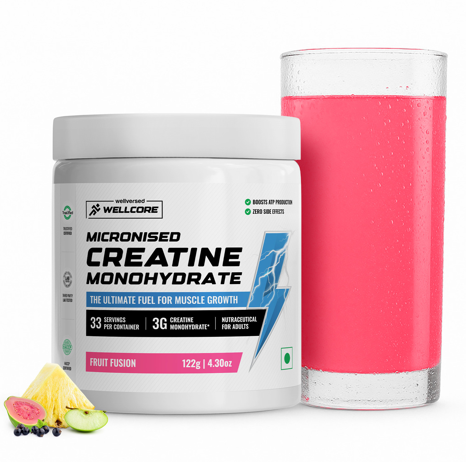Wellcore Micronised Monohydrate Creatine (122 g, Fruit Fusion)