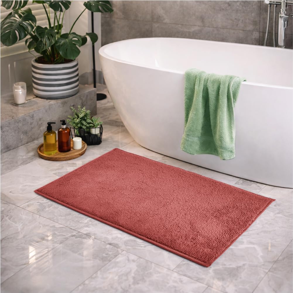 Welspun Premium Bath Mats Small for Hall, Bedroom & Living Room | Solid Design | Anti Skid | More Absorbent | Soft Feel