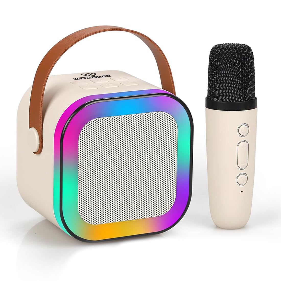 Wembley Karaoke Machine for Kids Adults, Mini Portable Blue-Tooth Karaoke Speaker with Wireless Microphone and Dynamic L