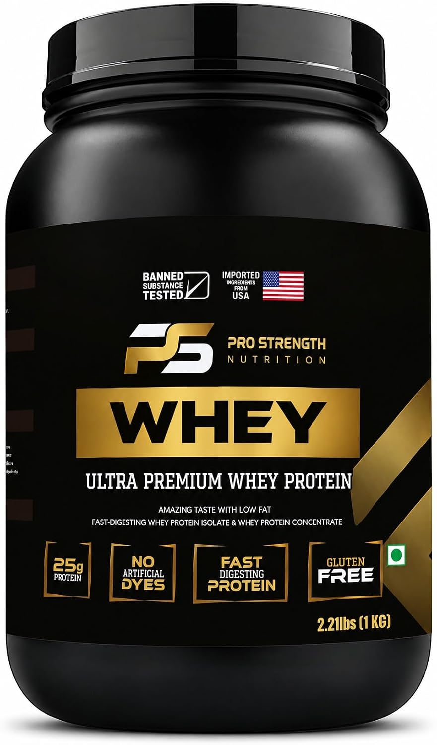 Whey Protein Pro Nutrition | 1kg/2.2lbs | Chocolate Flavour | 24g Protein | Supports Muscle Growth and Recovery