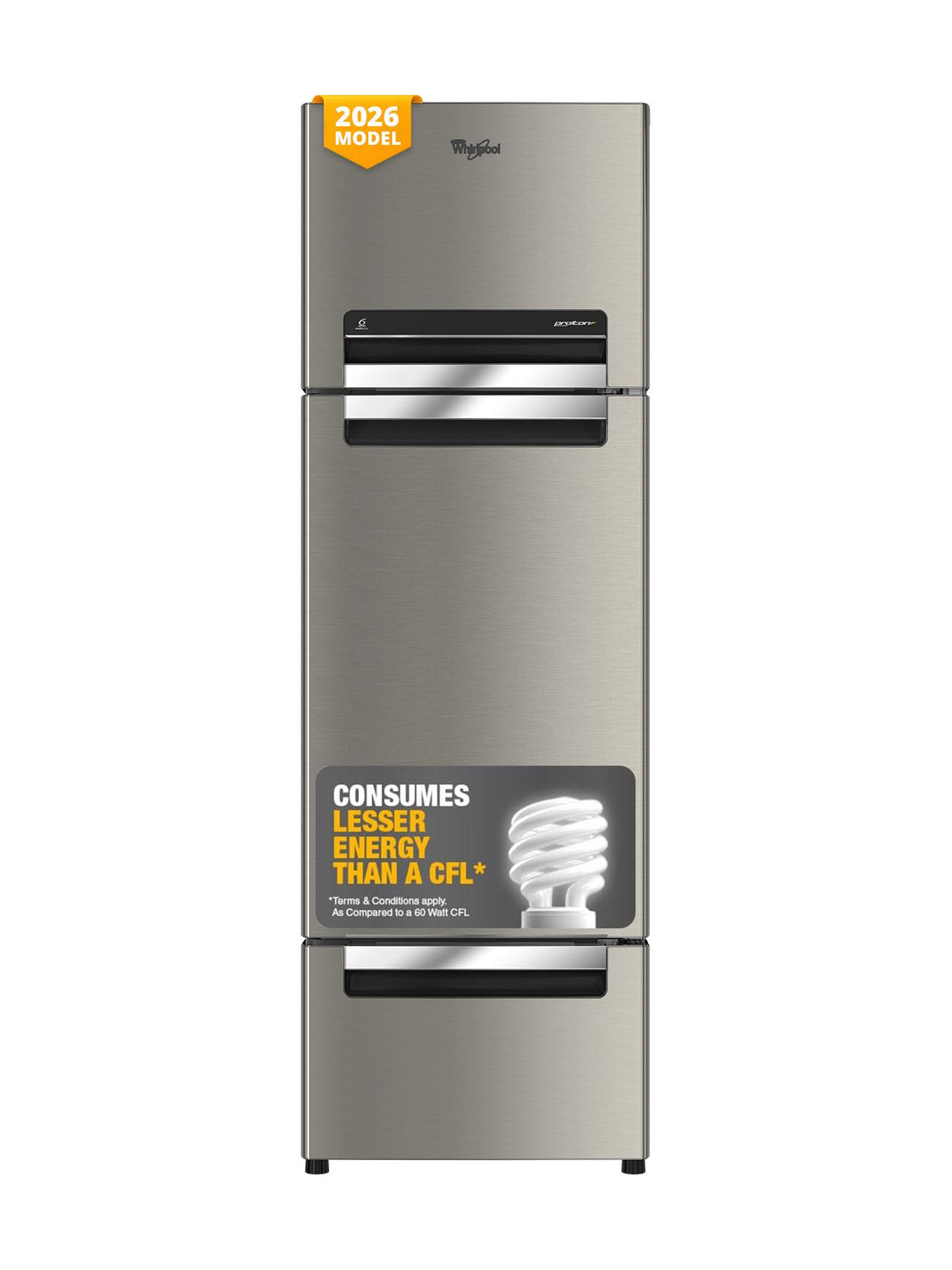 Whirlpool 235 L Frost Free Triple Door Refrigerator with Microblock Technology (Radiant Steel)
