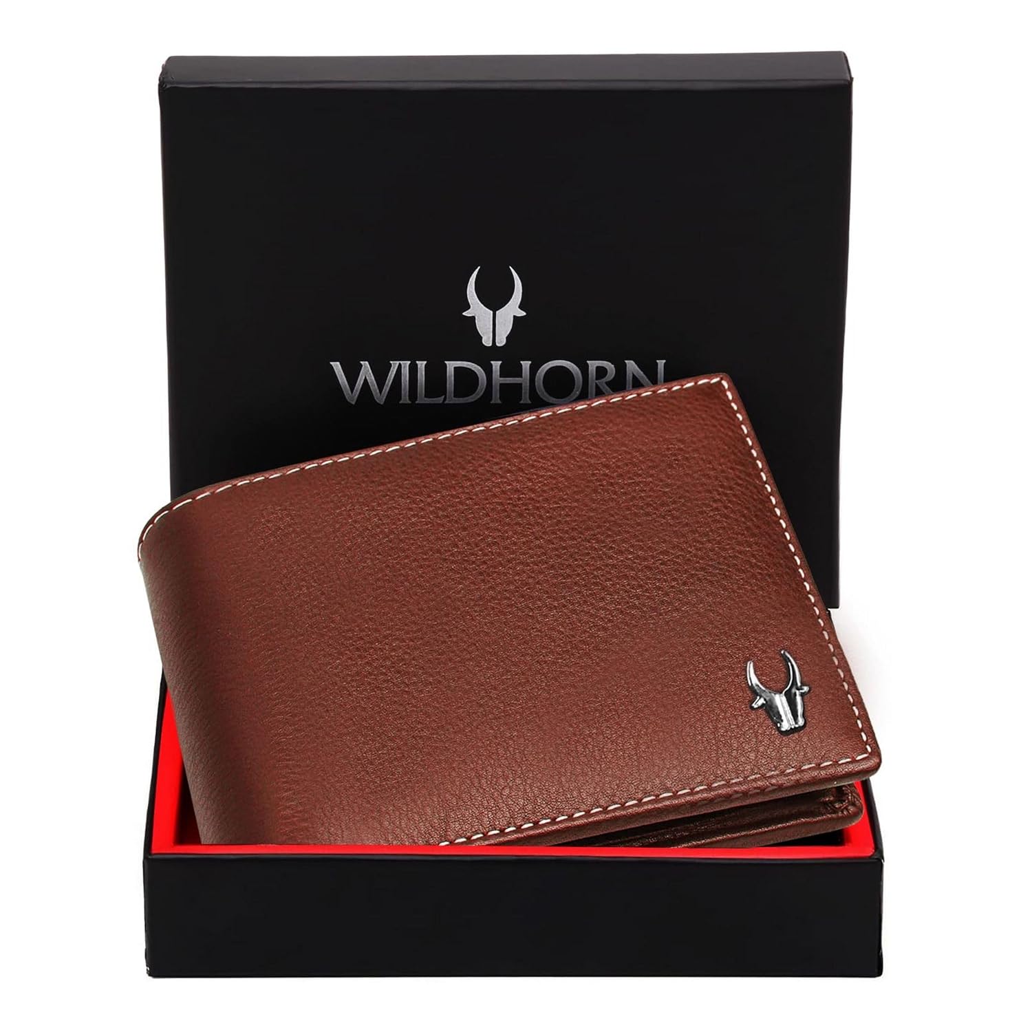 WildHorn Genuine Leather Wallet for Men | Slim Bifold Wallet with RFID Blocking | Multiple Card Slots & Coin Pocket | Pr