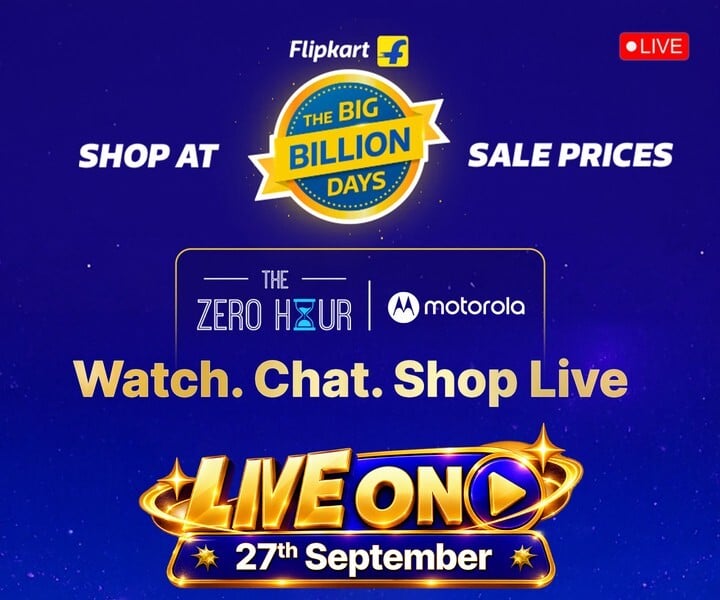 Win Free Phone Every 5 Min: Flipkart ZERO HOUR | motorola Watch. Chat. Shop Live @7pm