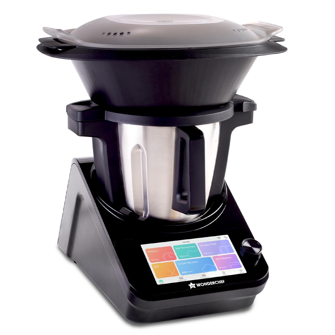 Wonderchef Chef Magic Automatic Kitchen Robot & Cooking Assistant - 500+ Guided Recipes, Built-In Weighing Scale, Wi-Fi