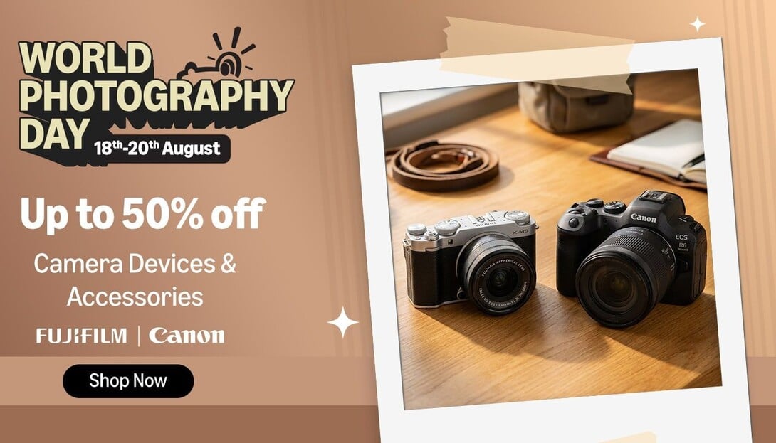 World Photography Days - Upto 50% Off Camera Devices & Accessories (18th - 20th August)