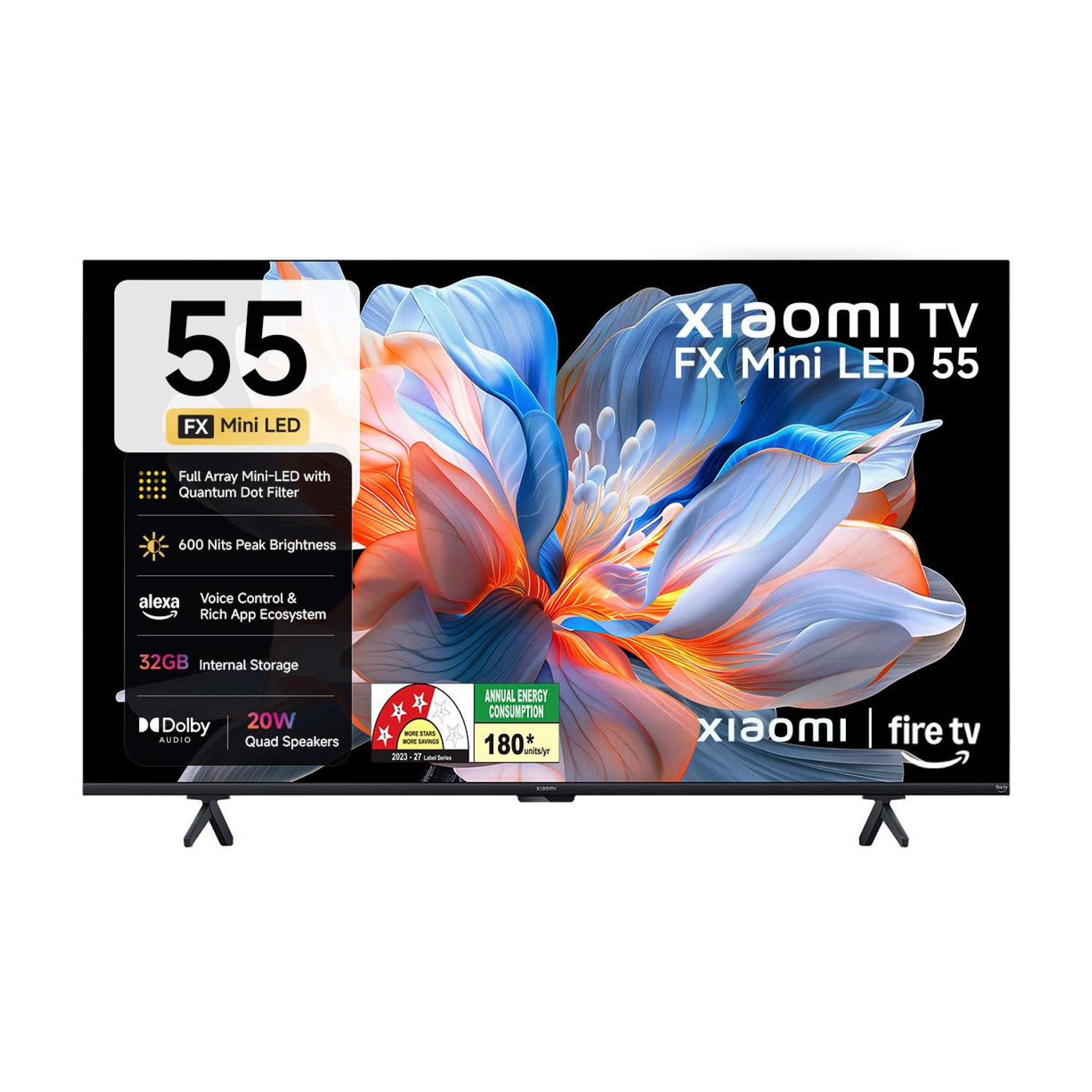 XIAOMI FX Series 138.4 cm (55 inch) Ultra HD (4K) Mini LED Smart Fire TV 2026 Edition With QLED, 120Hz, 32GB