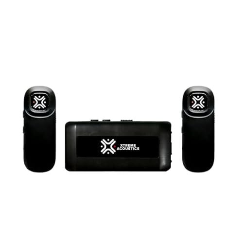 Xtreme Acoustics XAWL603 Wireless UHF Dual Channel Lavalier Microphone with 3.5mm Camera and Mobile Cable for Singing, A